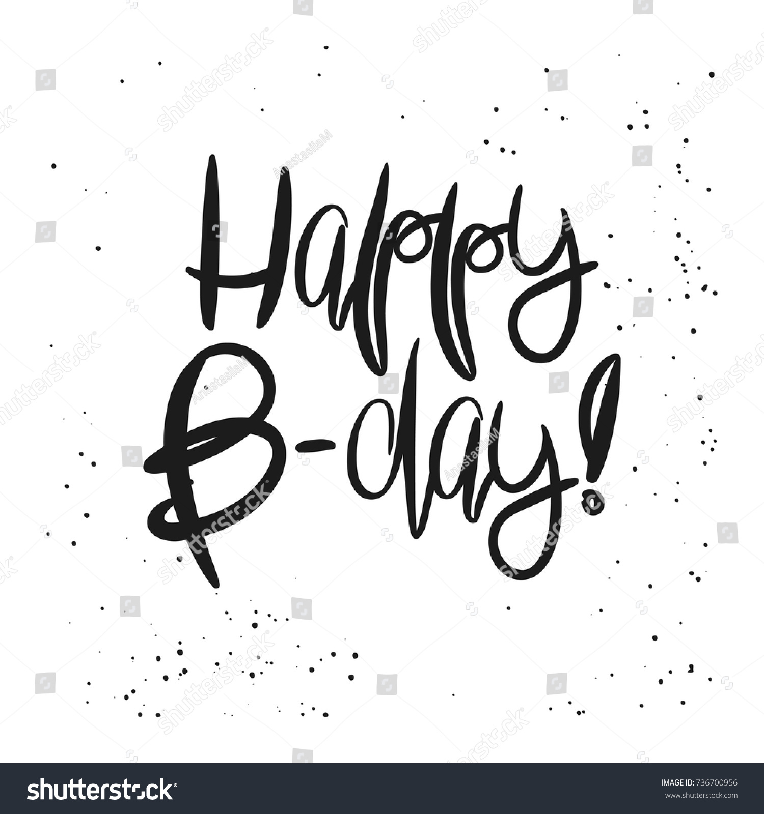 Creative Happy Birthday Card template. Black - Royalty Free Stock ...