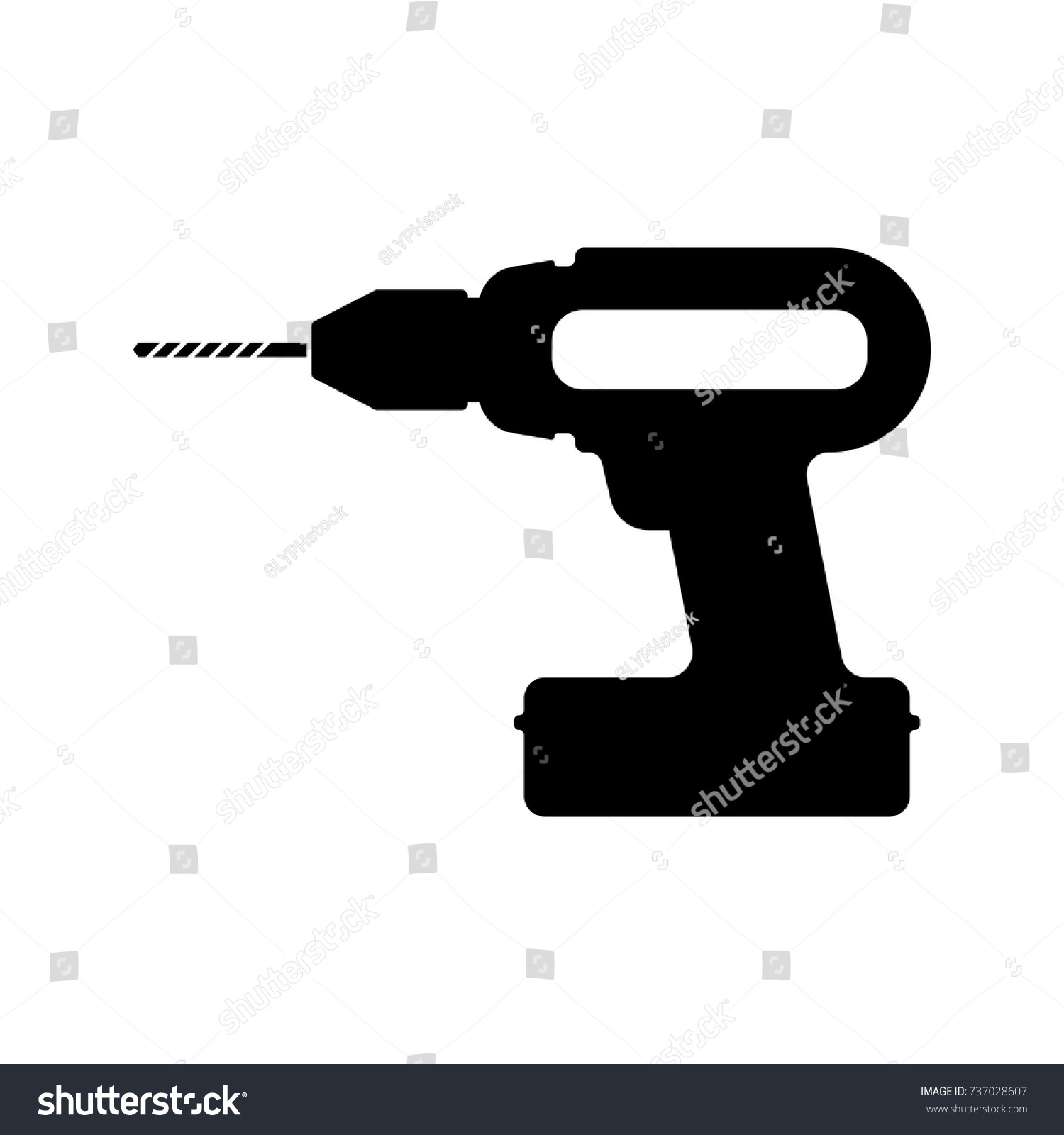 A Cordless Drill Icon In Vector Format Royalty Free Stock Vector Avopix Com