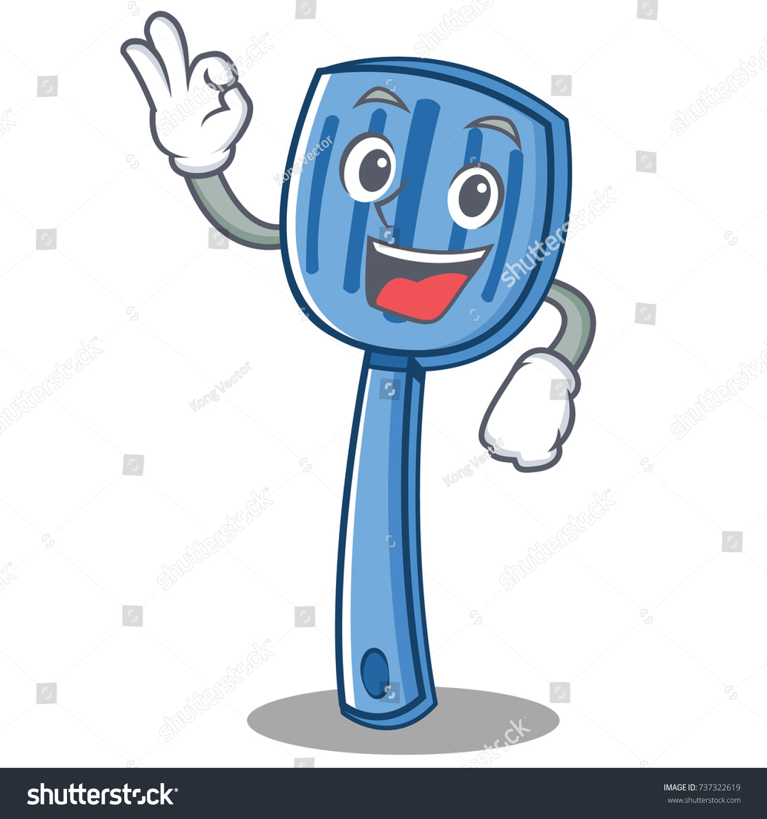 Okay spatula character cartoon style - Royalty Free Stock Vector ...