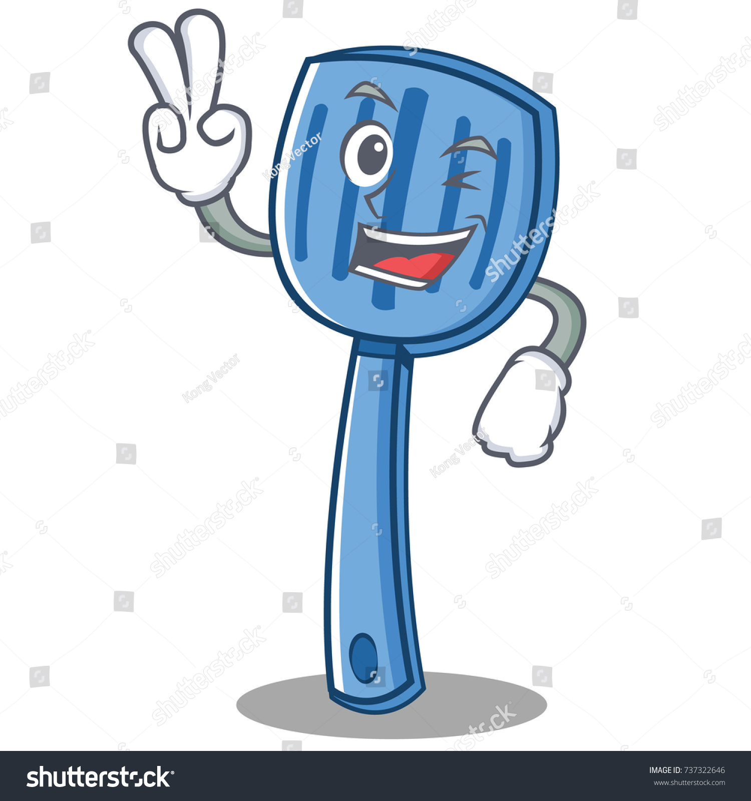 Two finger spatula character cartoon style - Royalty Free Stock Vector ...