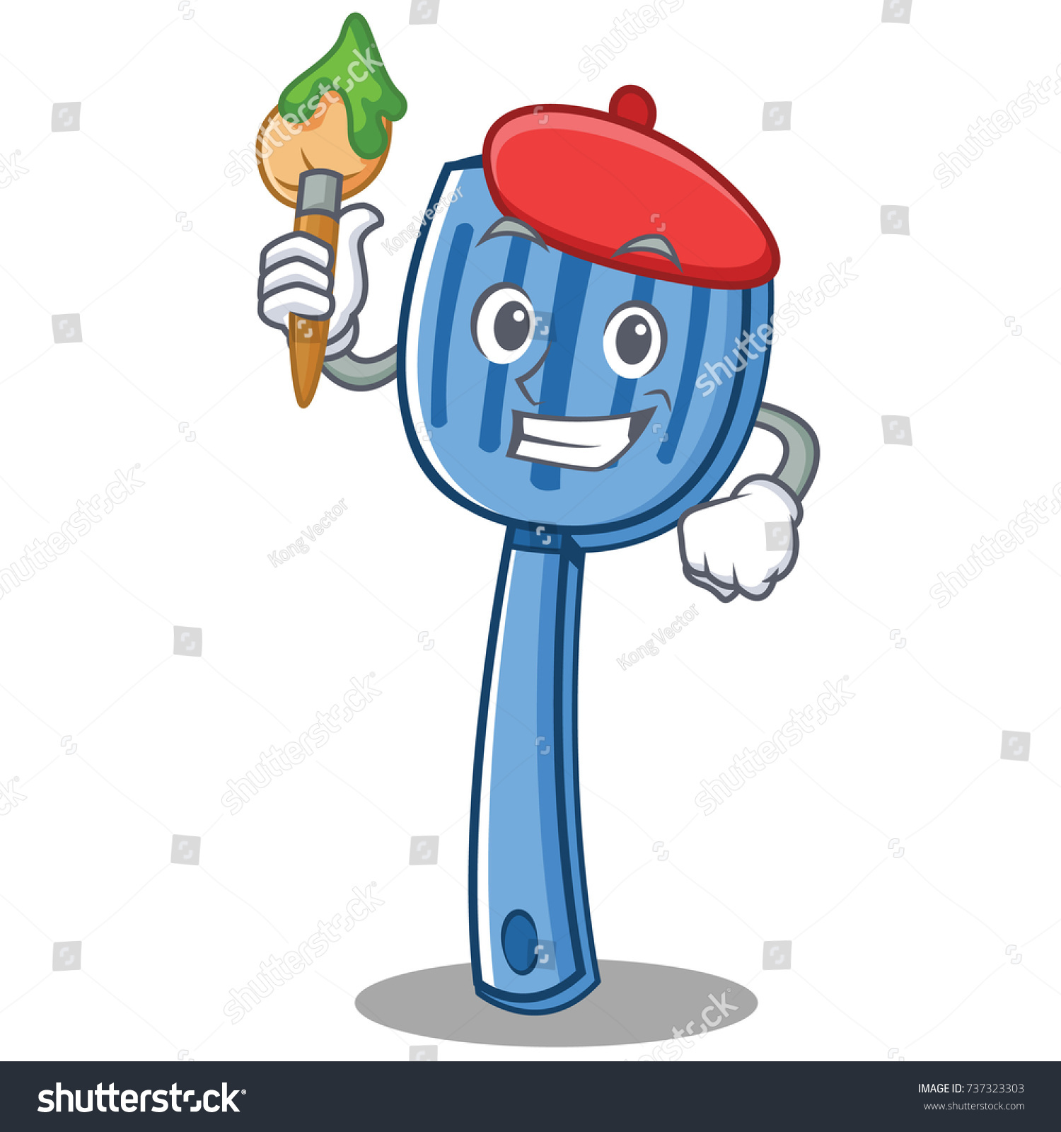 Artist spatula character cartoon style - Royalty Free Stock Vector ...