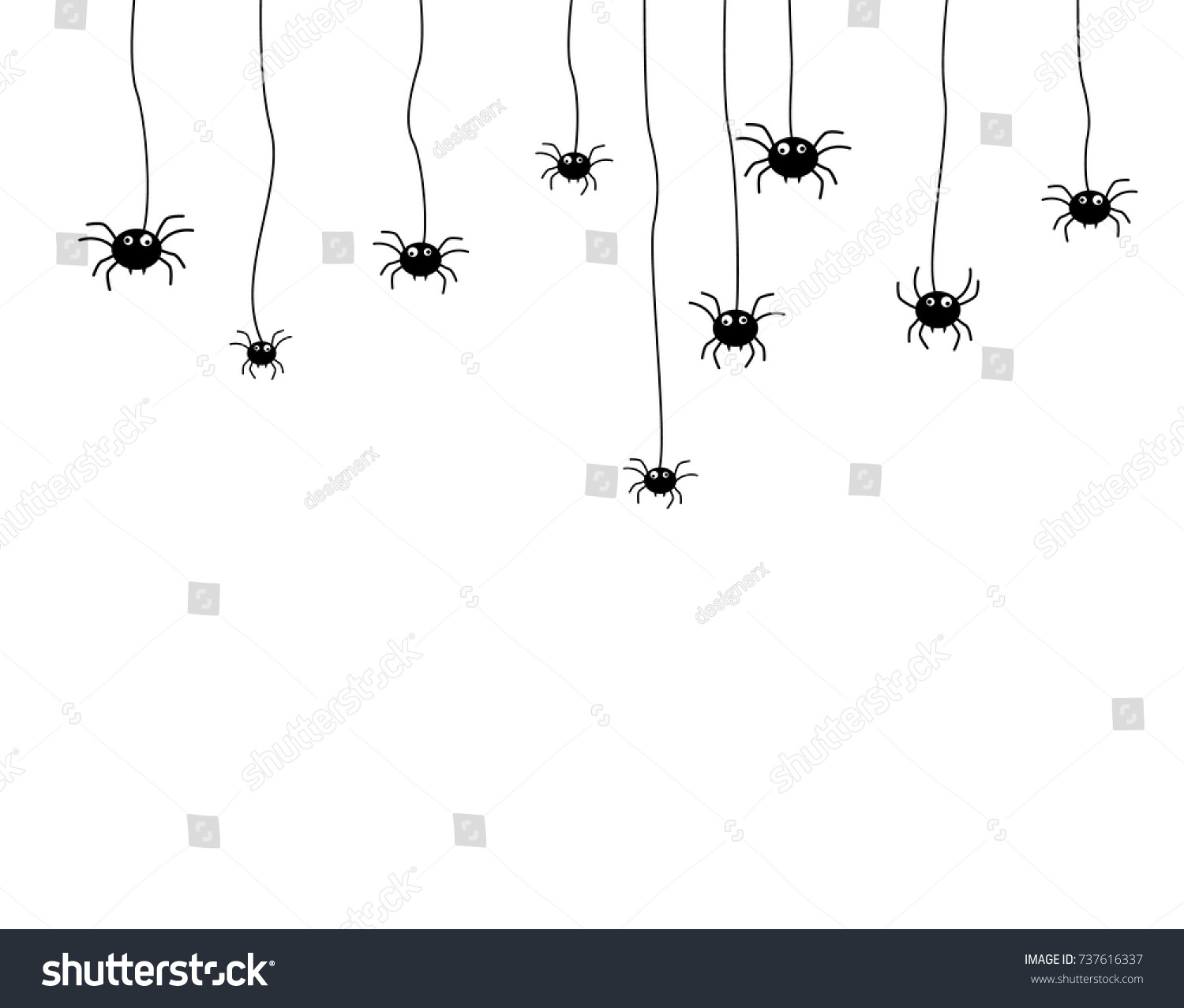 spider Halloween, Vector  on white background #737616337