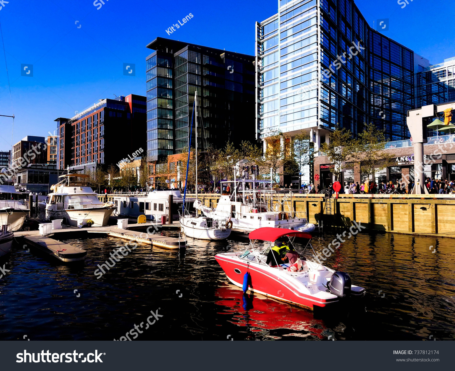 The District Wharf is the first major development along the water in this quadrant of Washington DC.  It’s the biggest, most ambitious waterfront development in the US, opened in October of 2017. #737812174