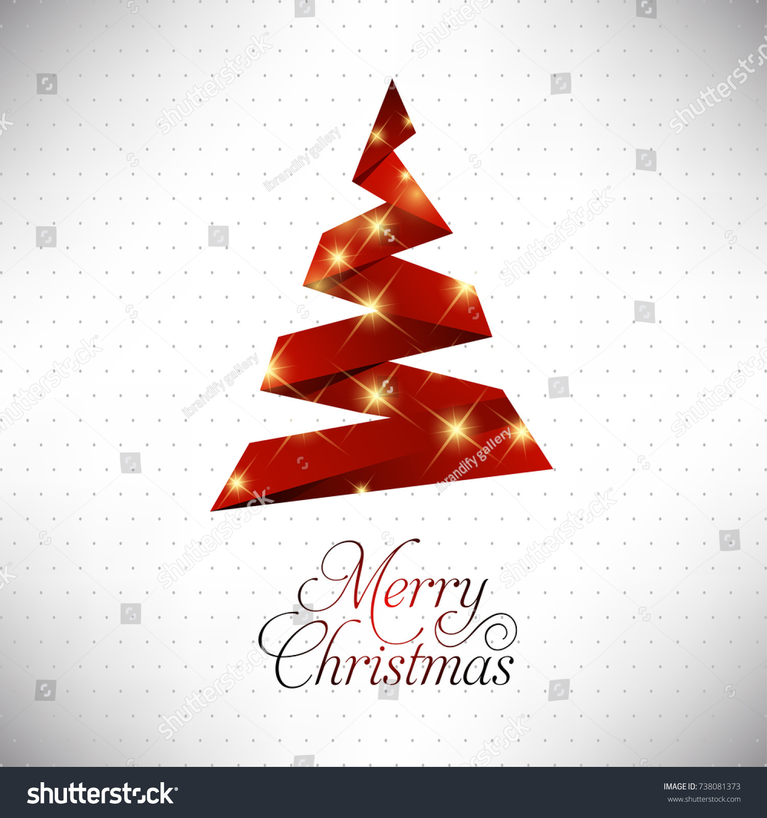 Happy Christmas. Happy New Year. Merry christmas. Red X-mas with Yellow Glow on white background #738081373