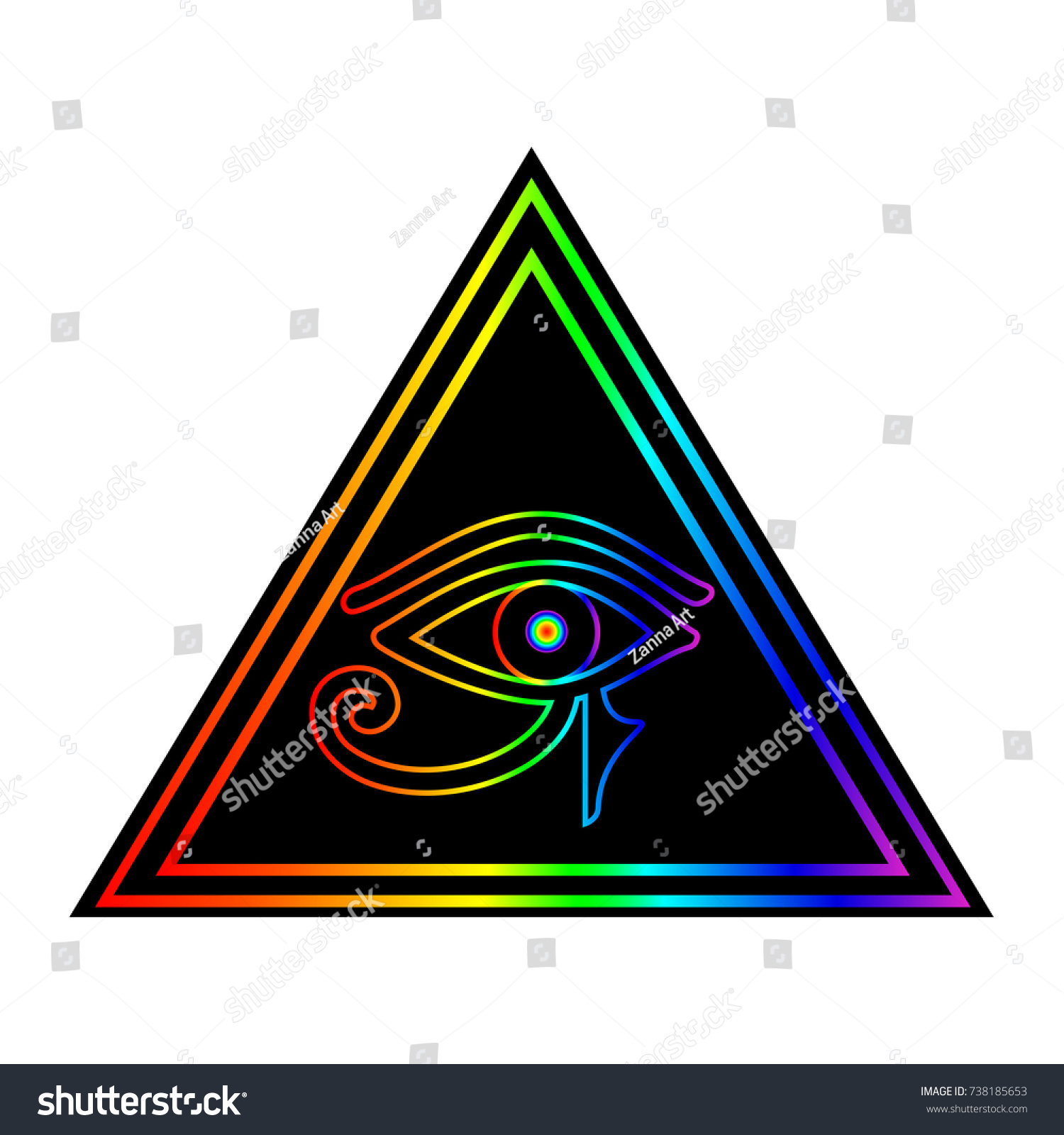 The Eye of Horus vector illustration. - Royalty Free Stock Vector ...