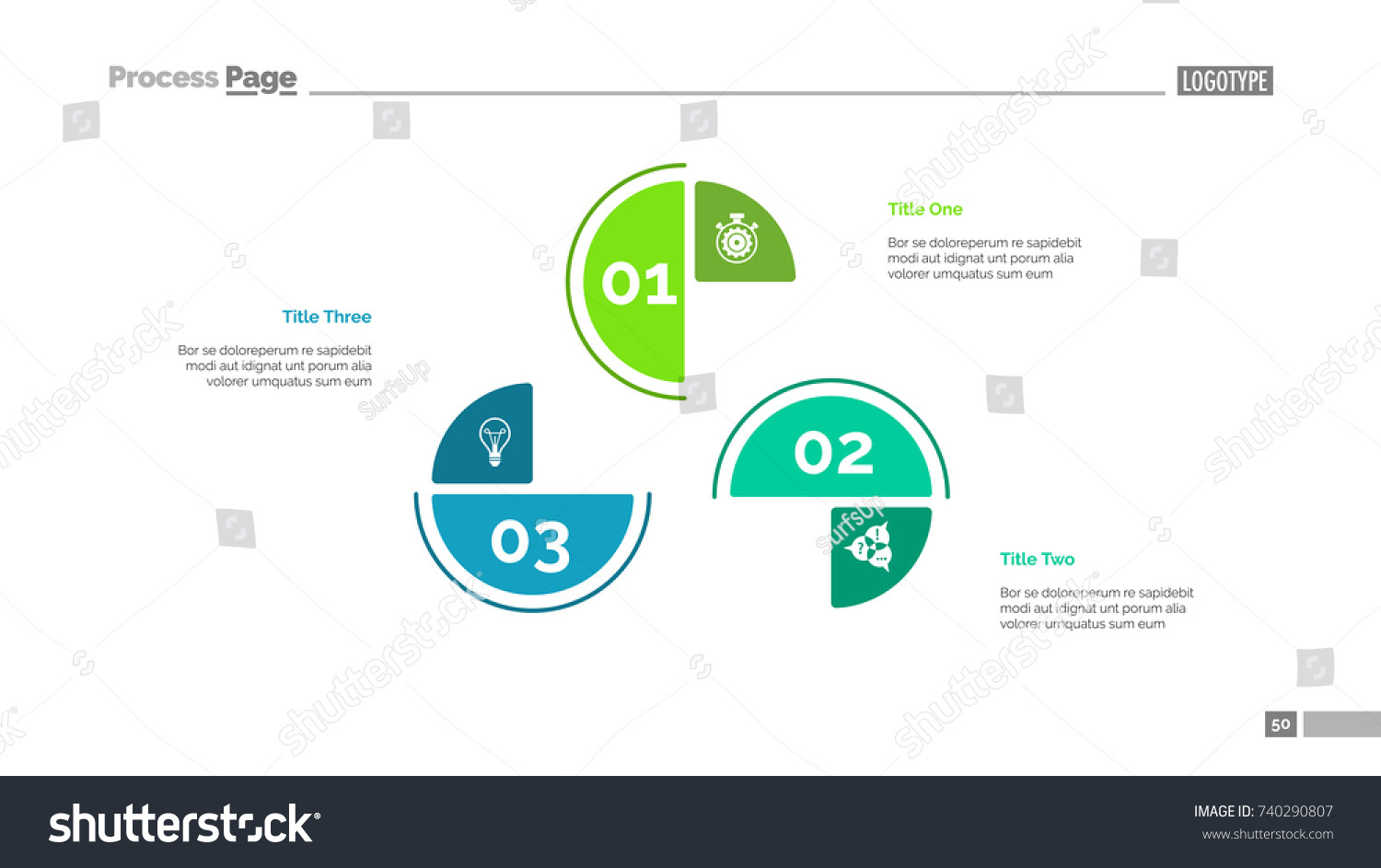 Cycle Chart with Three Elements Template - Royalty Free Stock Vector ...