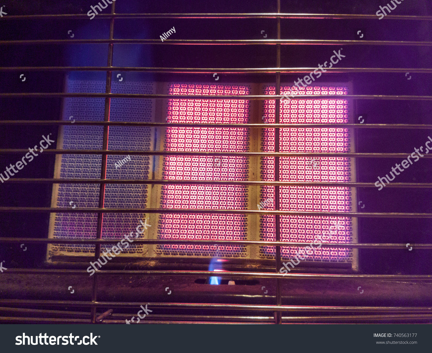 Pilot-flame on a portable gas heater #740563177