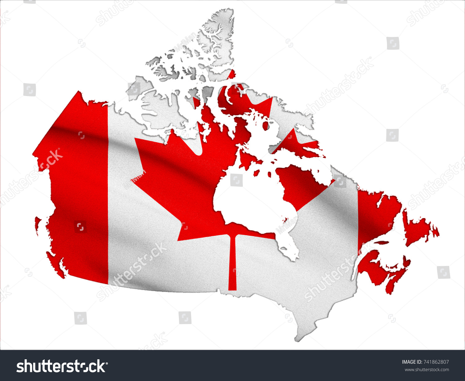 Flag Map Of Canada - Royalty Free Stock Photo 741862807 - Avopix.com