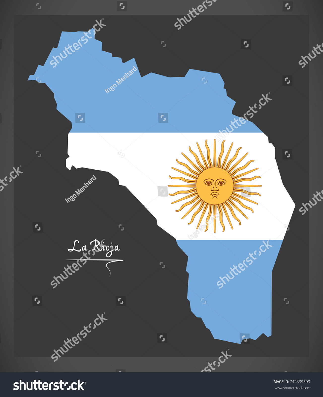 La Rioja map of Argentina with Argentinian - Royalty Free Stock Vector ...