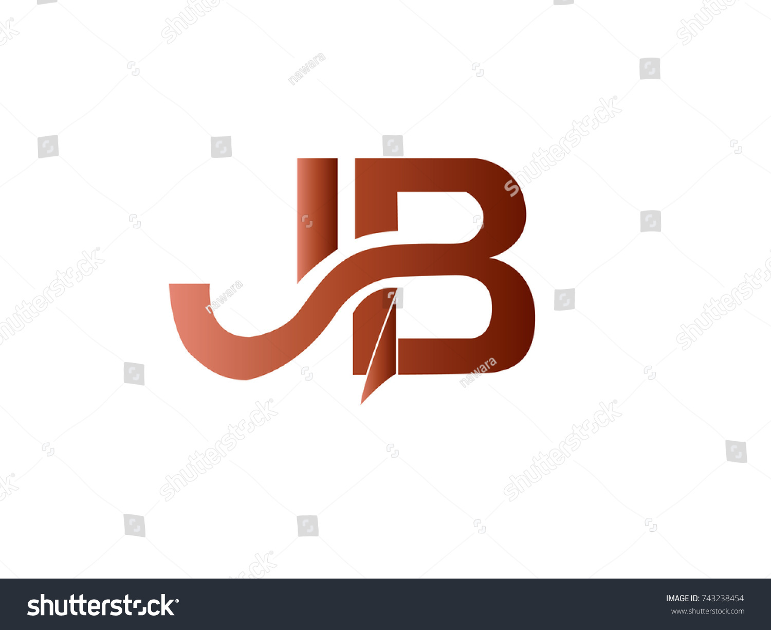 Letter J,B Logo Vector - Royalty Free Stock Vector 743238454 - Avopix.com