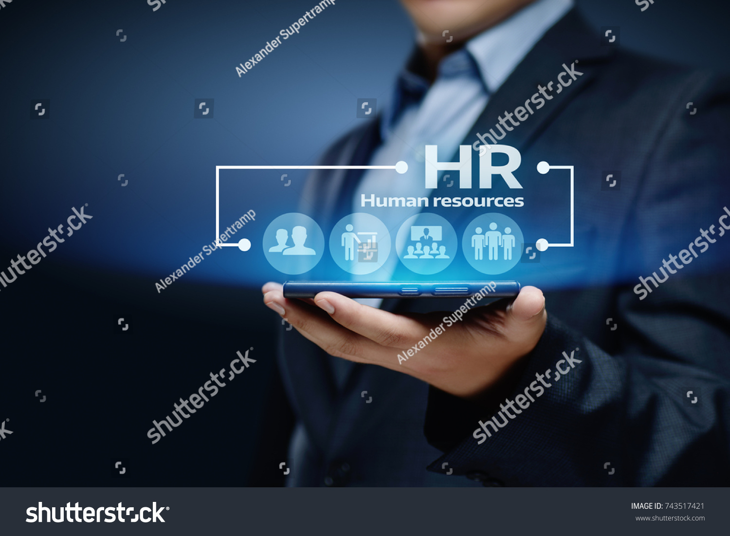 Human Resources HR management Recruitment Employment Headhunting Concept. #743517421