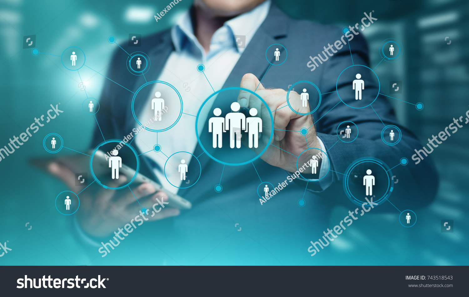 Human Resources HR management Recruitment Employment Headhunting Concept. #743518543