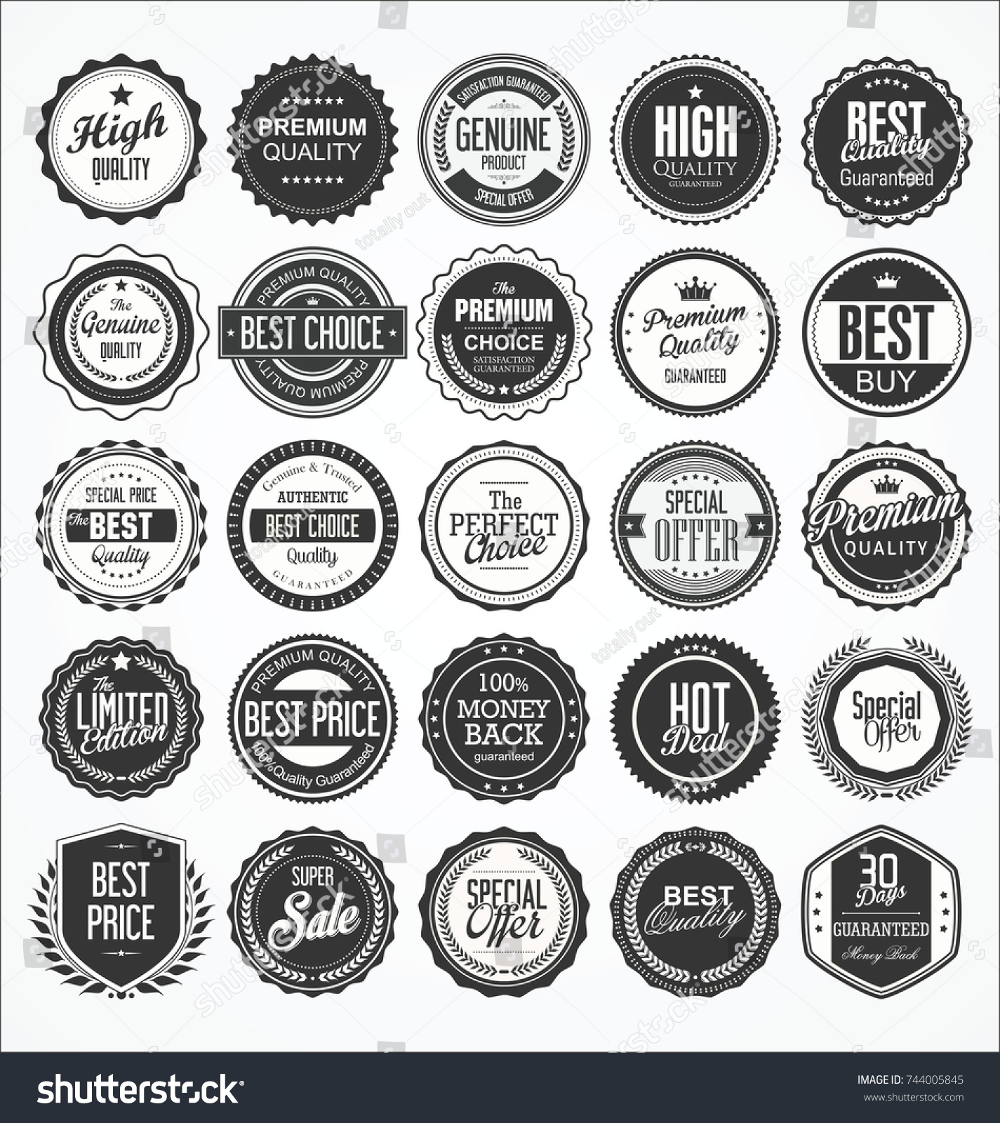 Retro vintage badge and label collection #744005845