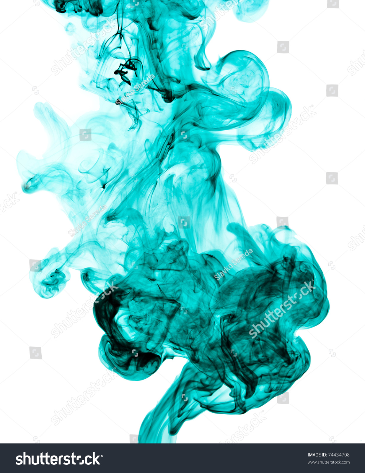 ink in water on a white background #74434708