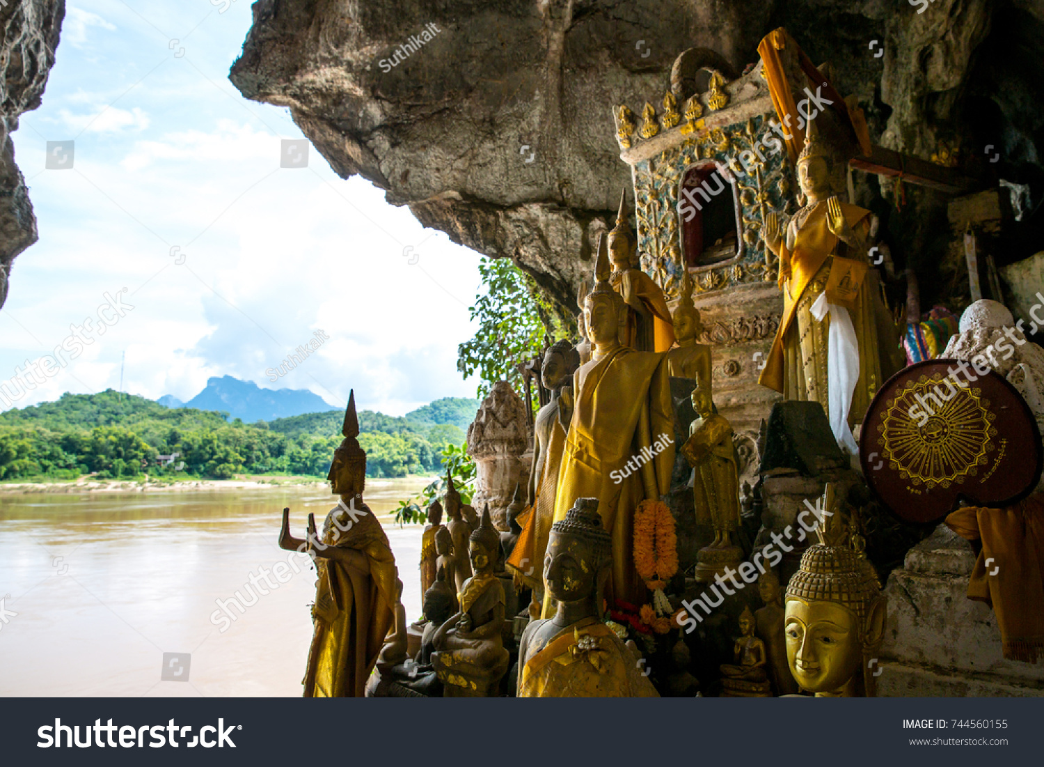 Pak Ou caves or Tam-Ting, Luang Prabang, Laos #744560155