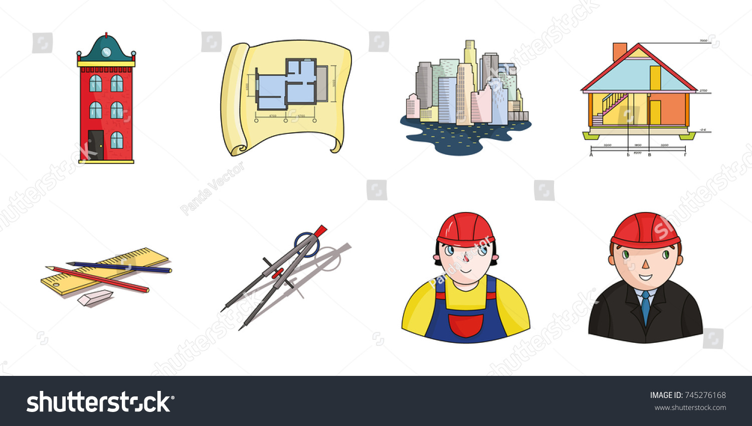 Architecture and construction icons in set - Royalty Free Stock Vector ...