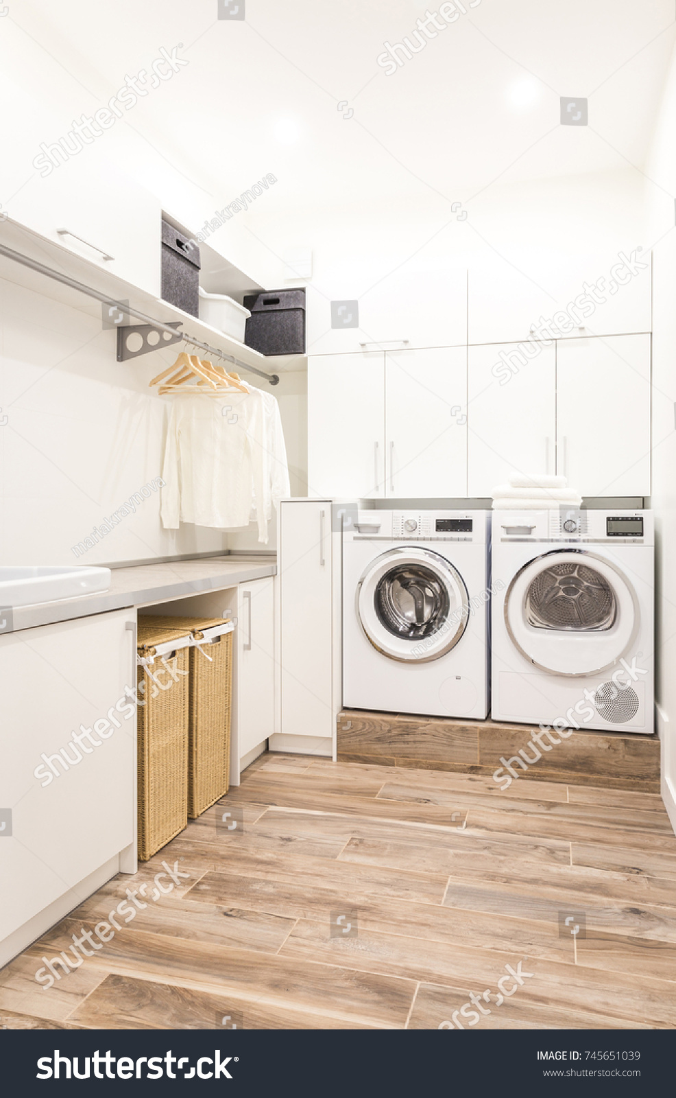 Modern laundry room #745651039