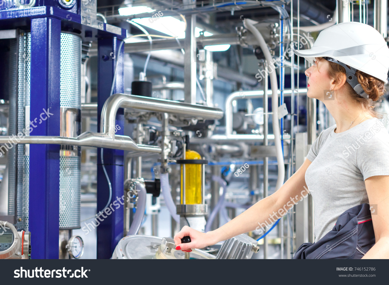 Portrait Of Female Engineering  inspect equipment #746152786