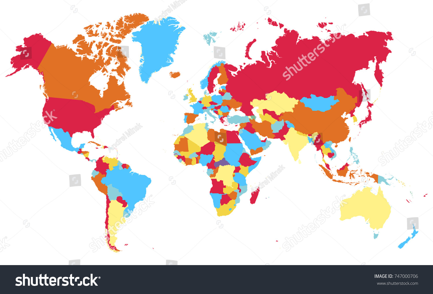 Color world map vector #747000706