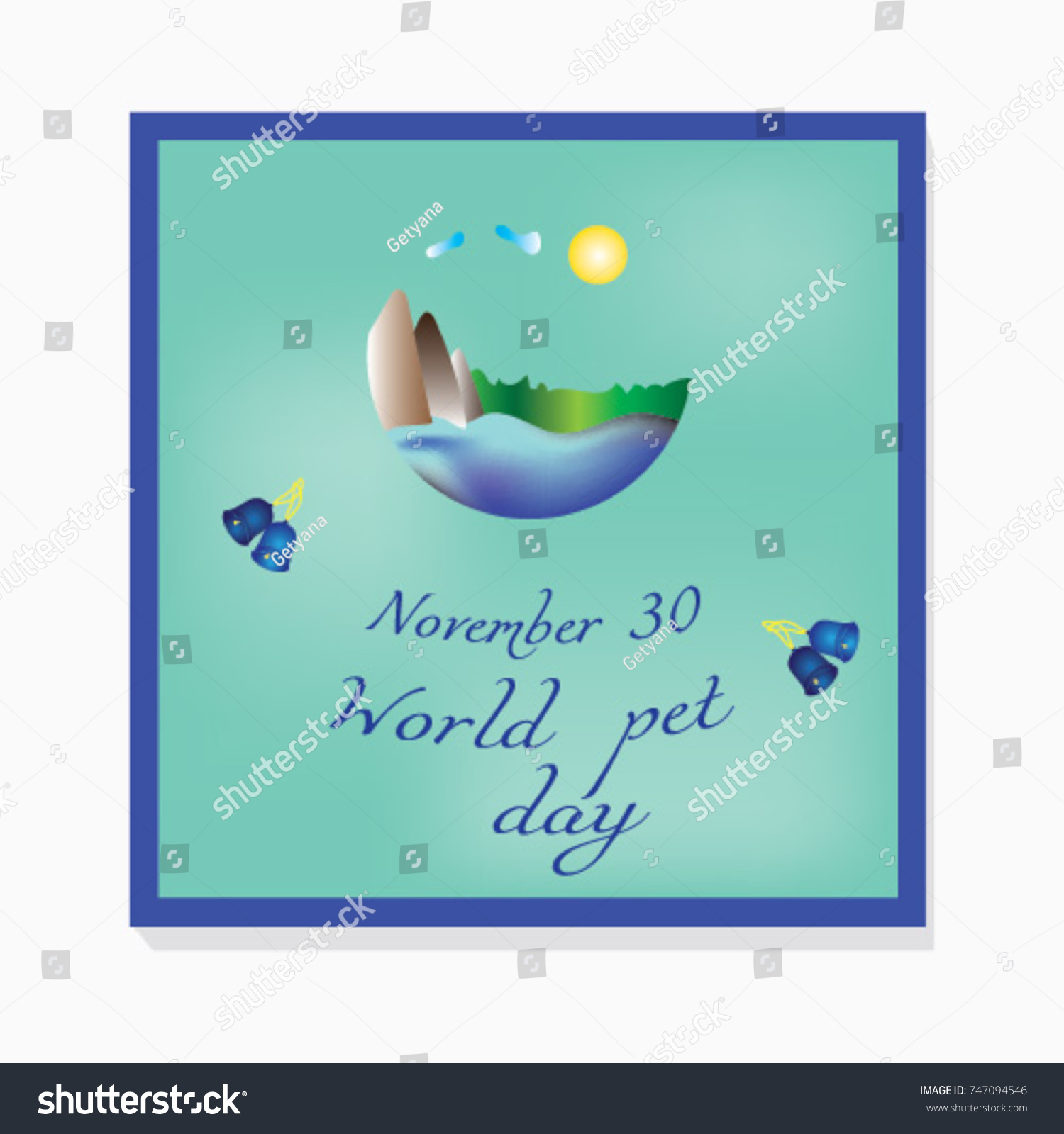 Vector illustration of World pet day, Suitable Royalty Free Stock