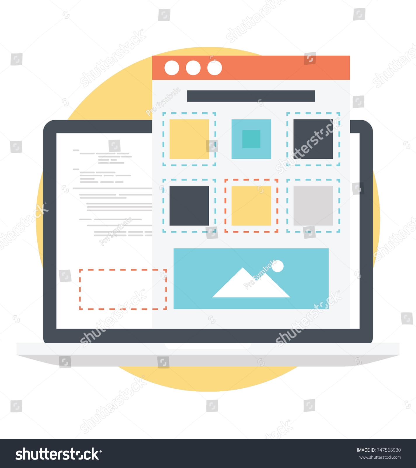Landing page flat vector illustration - Royalty Free Stock Vector ...