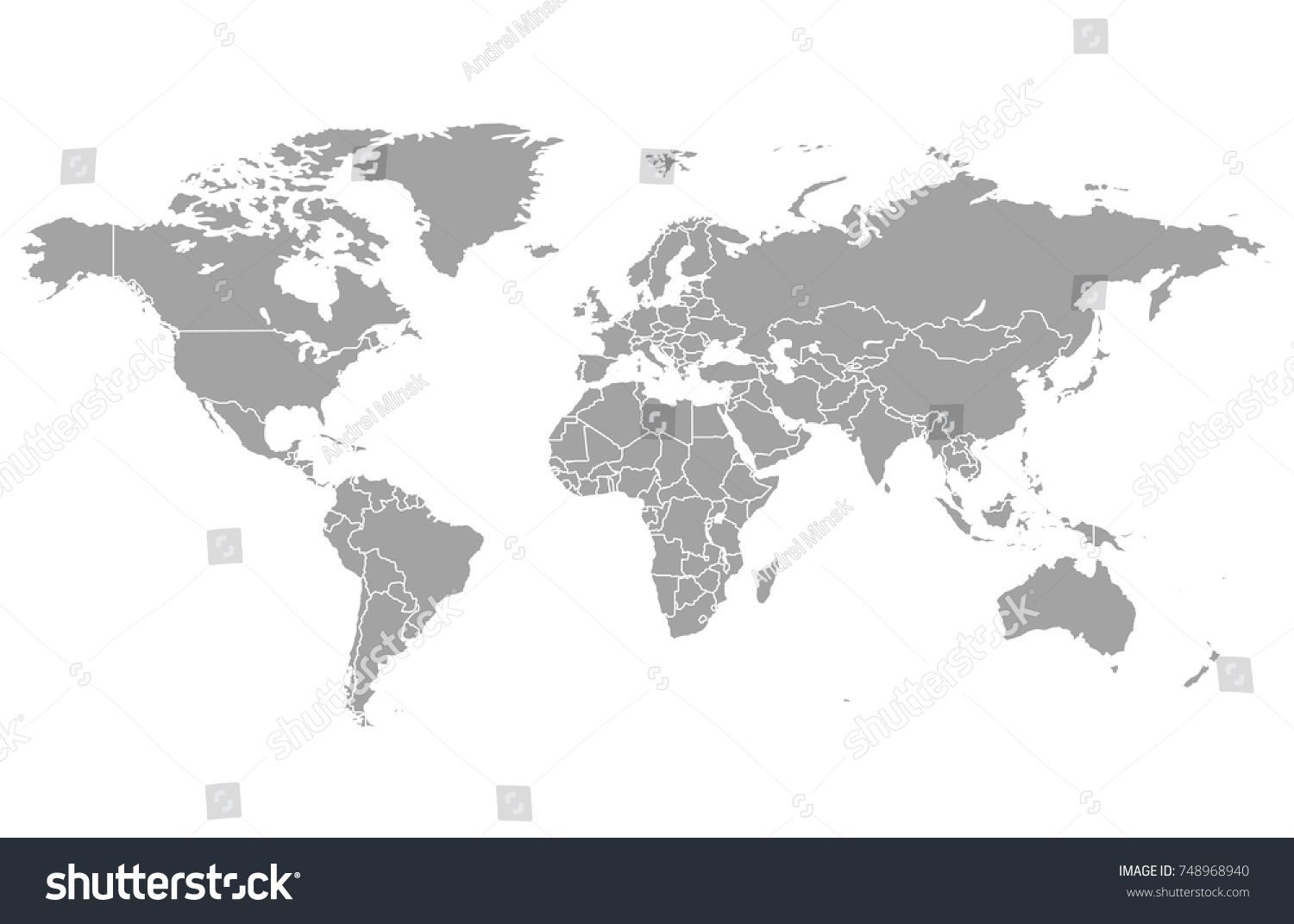 Color world map vector #748968940