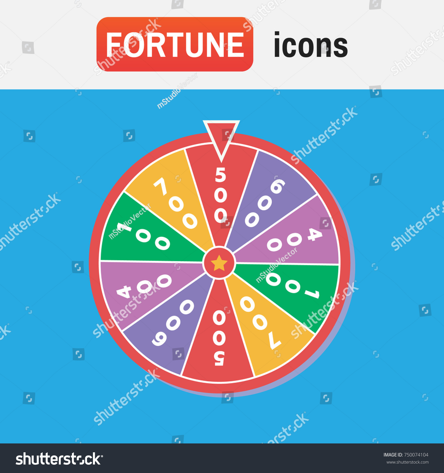 wheel fortune spin. Wheel of fortune Royalty Free Stock Photo