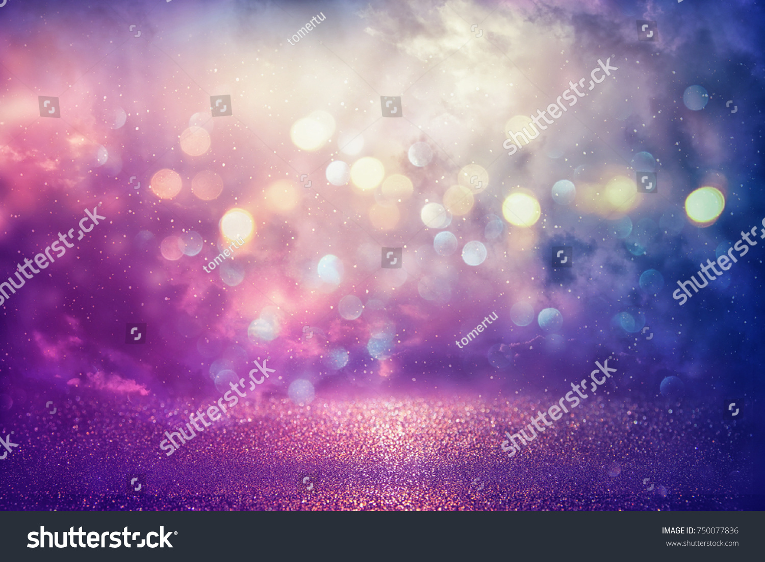 Purple glitter lights background. defocused #750077836