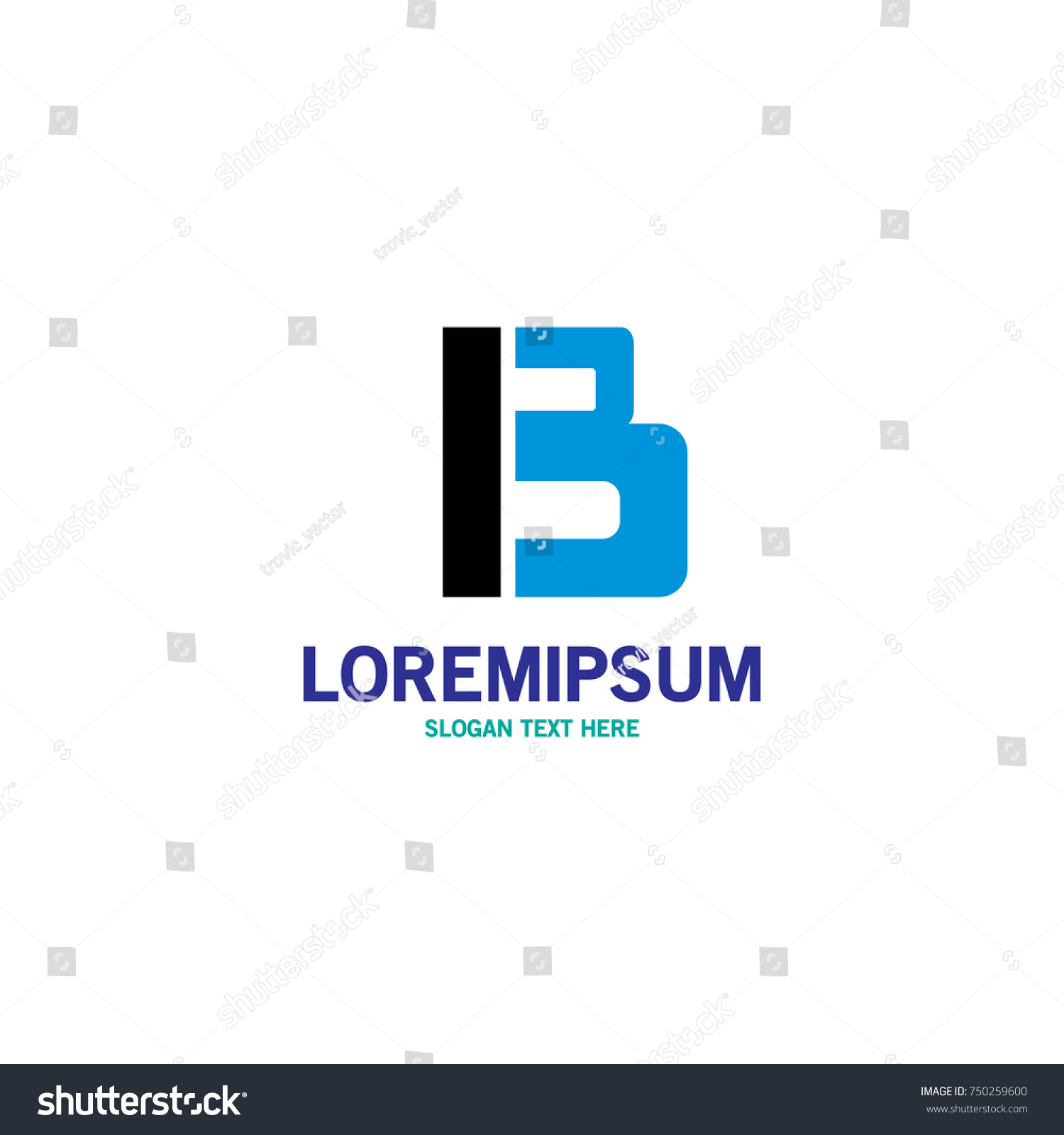 B Logo - Royalty Free Stock Vector 750259600 - Avopix.com