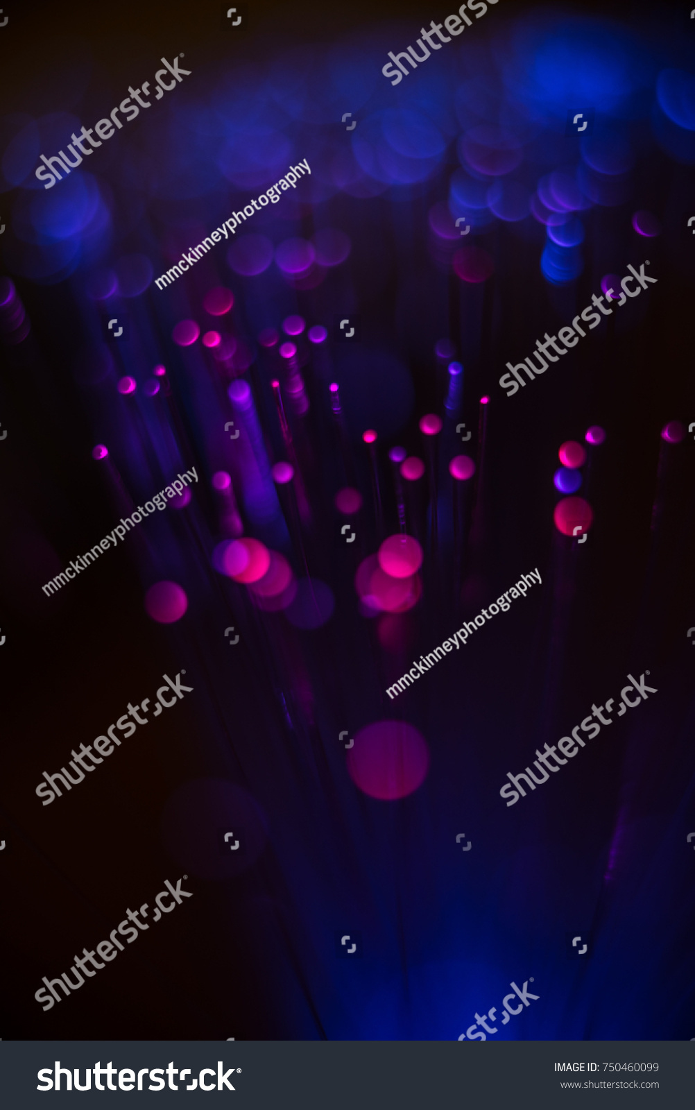 Round spheres of light from fiber optic cables #750460099