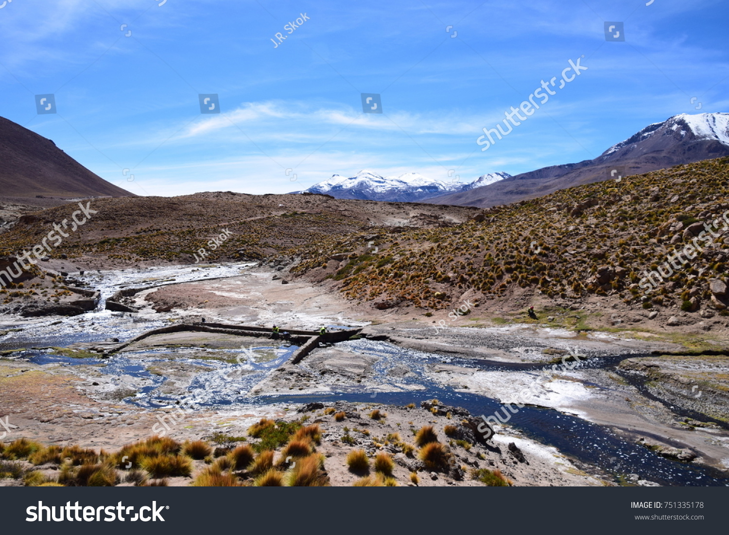 Mountain stream in Chilean Atacama Andes. #751335178