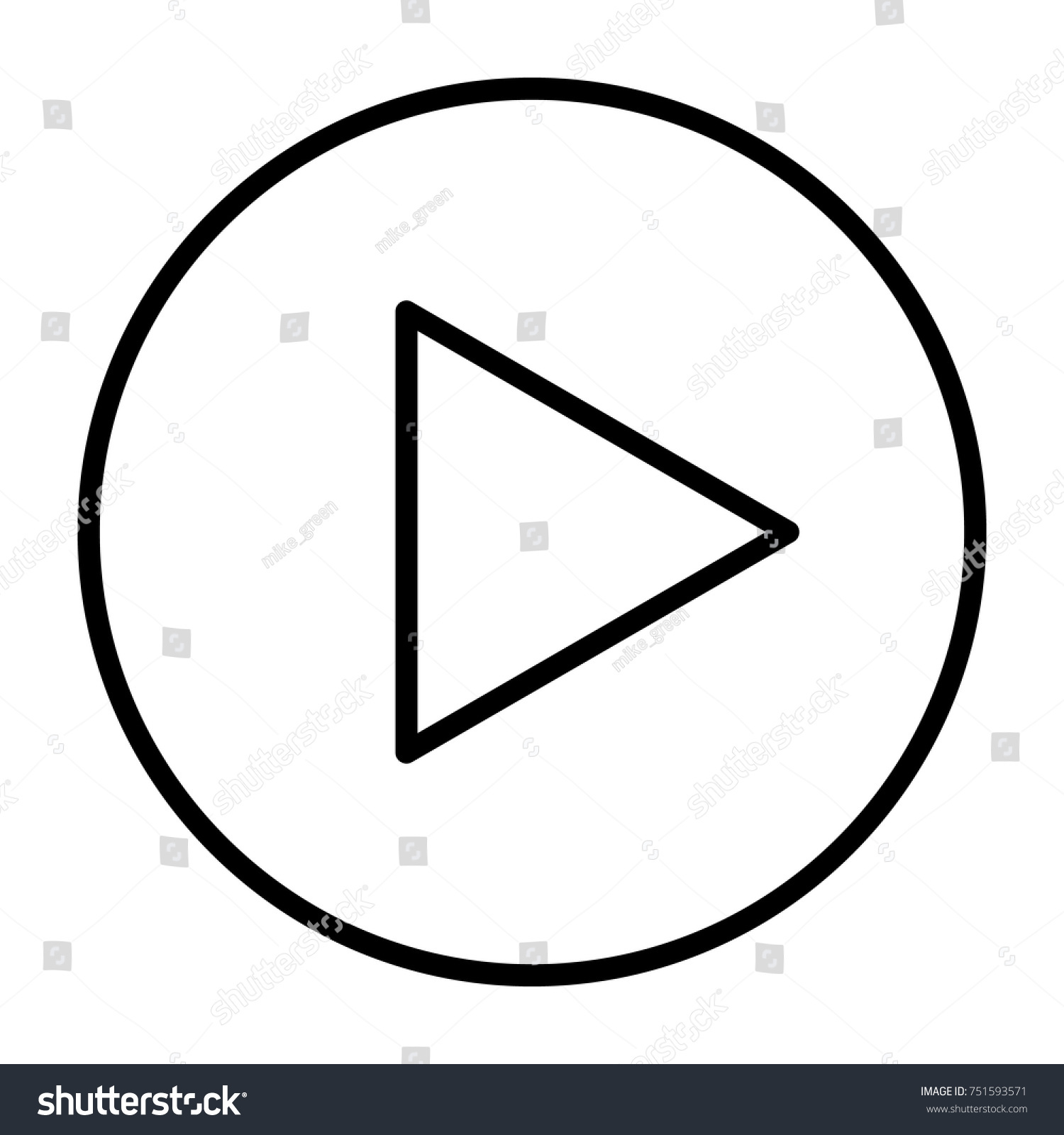 Play button line icon. 96x96 vector symbol - Royalty Free Stock Vector ...