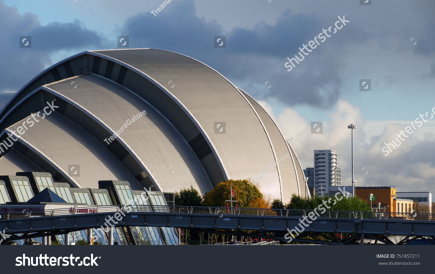 Scottish Exhibition Centre Armadillo, Glasgow, Scotland, UK; November 4th 2017: The SEC Armadillo building on Clydeside in Glasgow. #751857211