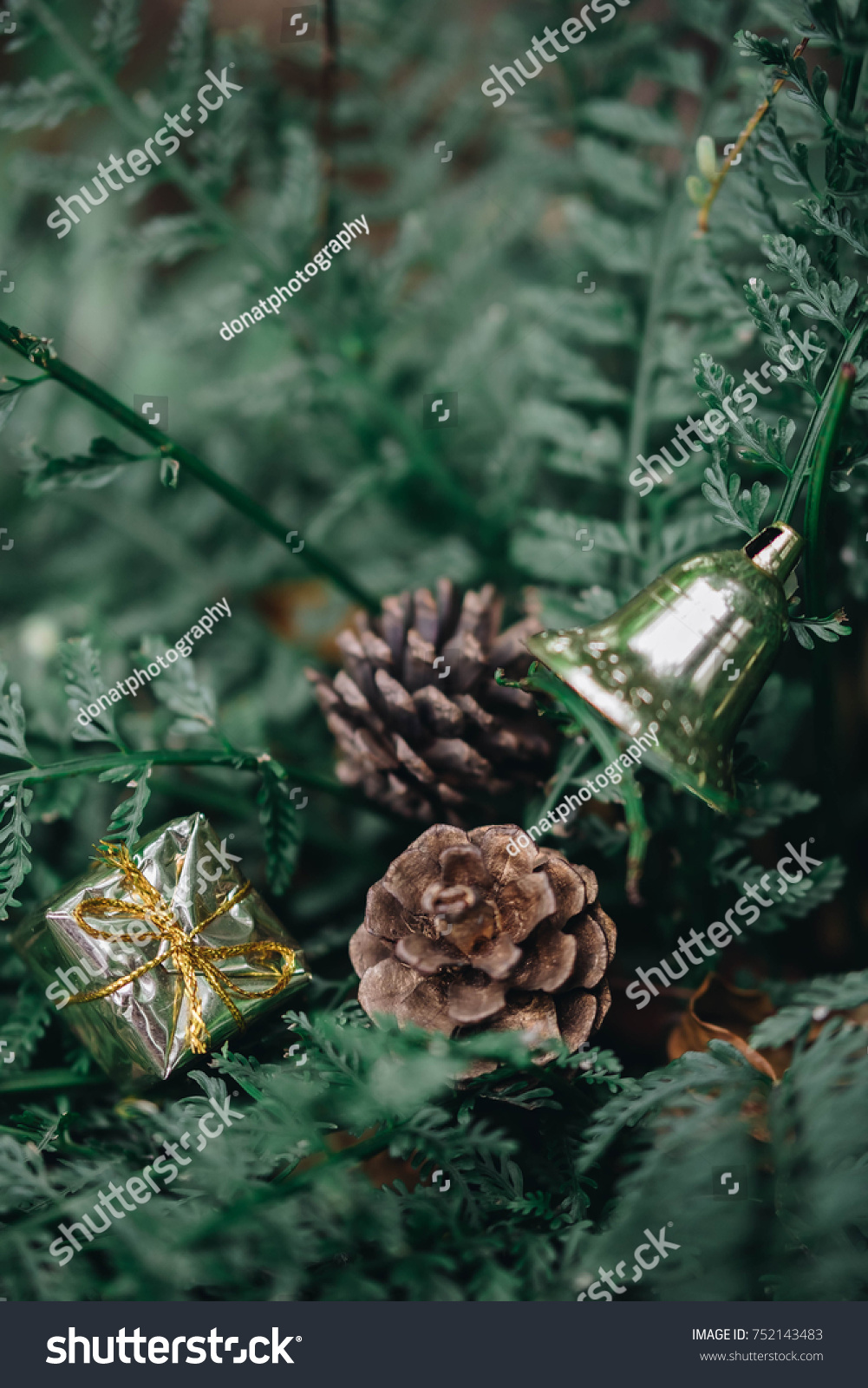 Christmas decoration as a background./ Christmas decoration #752143483