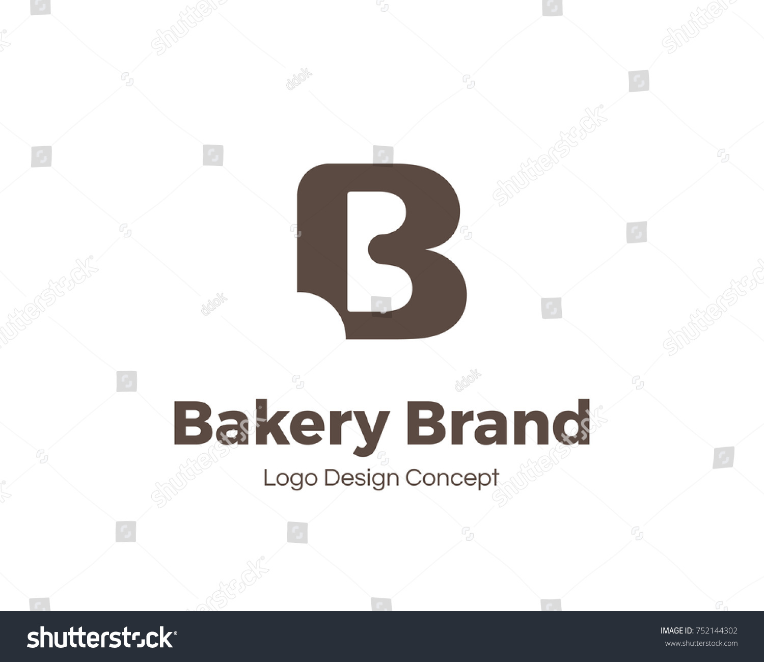 Bakery Shop Logo Template Sign. Letter B With A - Royalty Free Stock ...