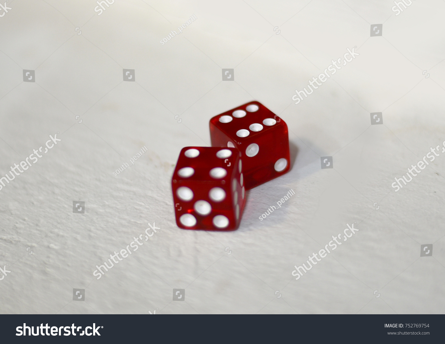 Red Dices and white background #752769754