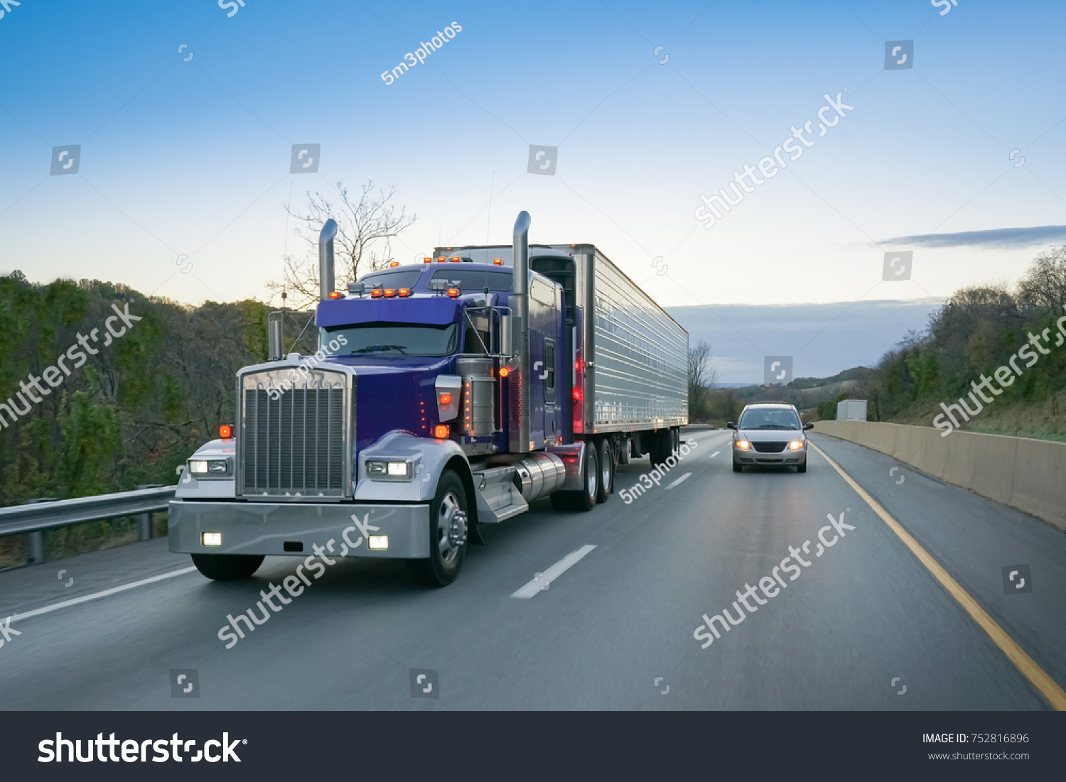 18 wheeler truck on highway #752816896