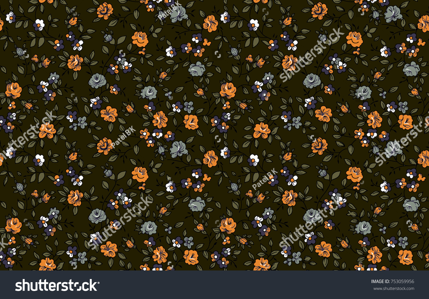 seamlles cute samll floral pattern #753059956