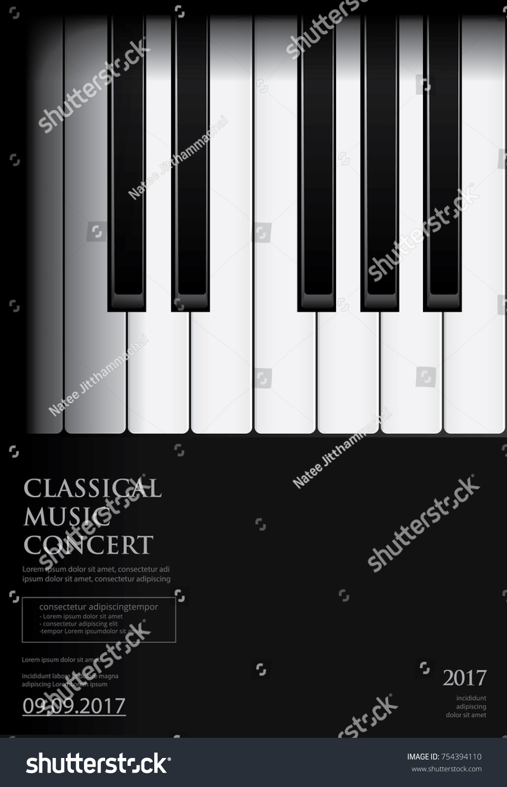 Music Grand Piano Poster Background Template - Royalty Free Stock ...