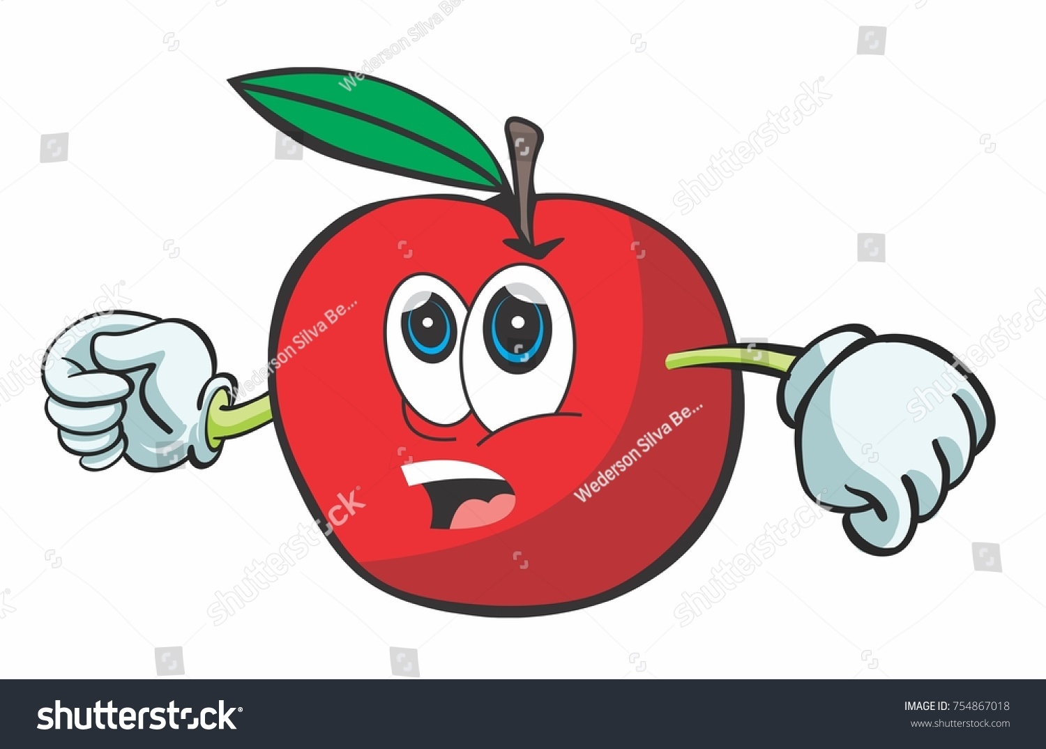 Apple Cartoon Character - Royalty Free Stock Photo 754867018 - Avopix.com