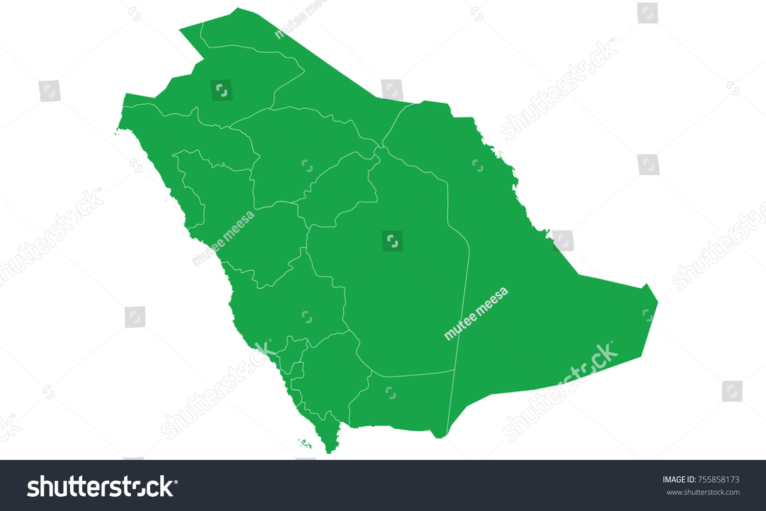 Saudi Arabia green map #755858173