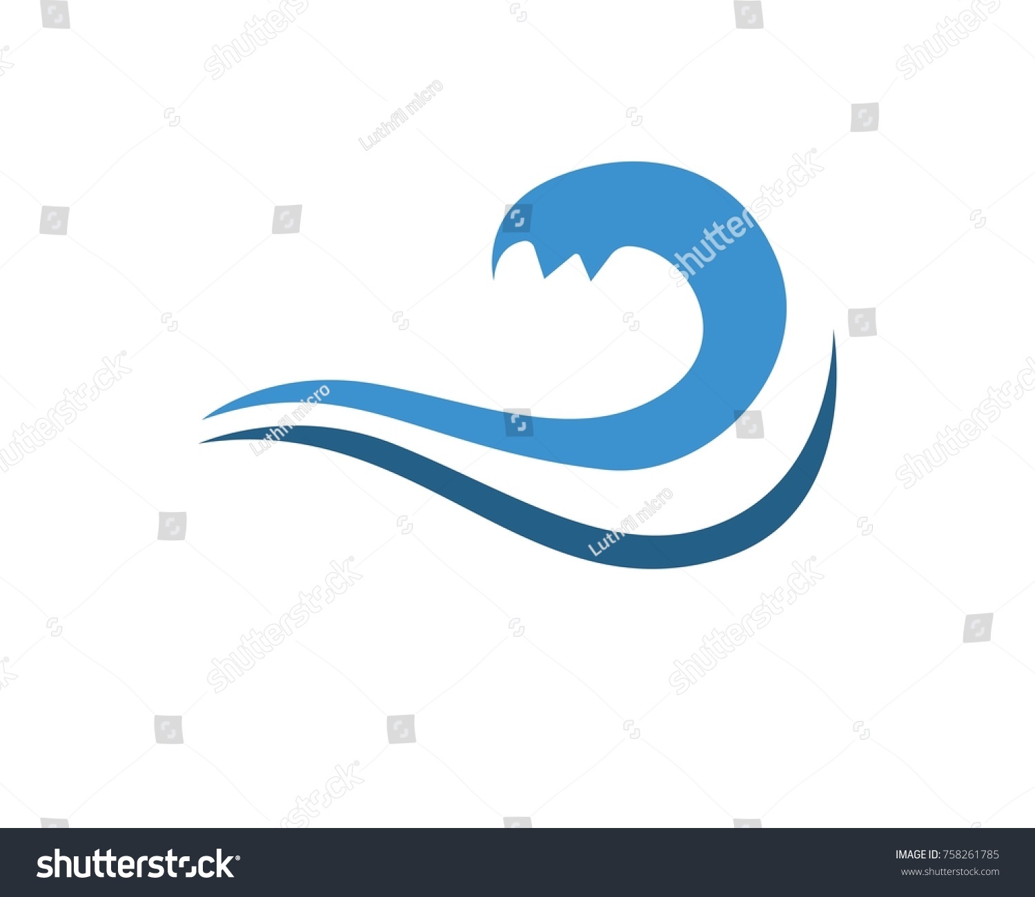 Wave water logos Template - Royalty Free Stock Vector 758261785 ...