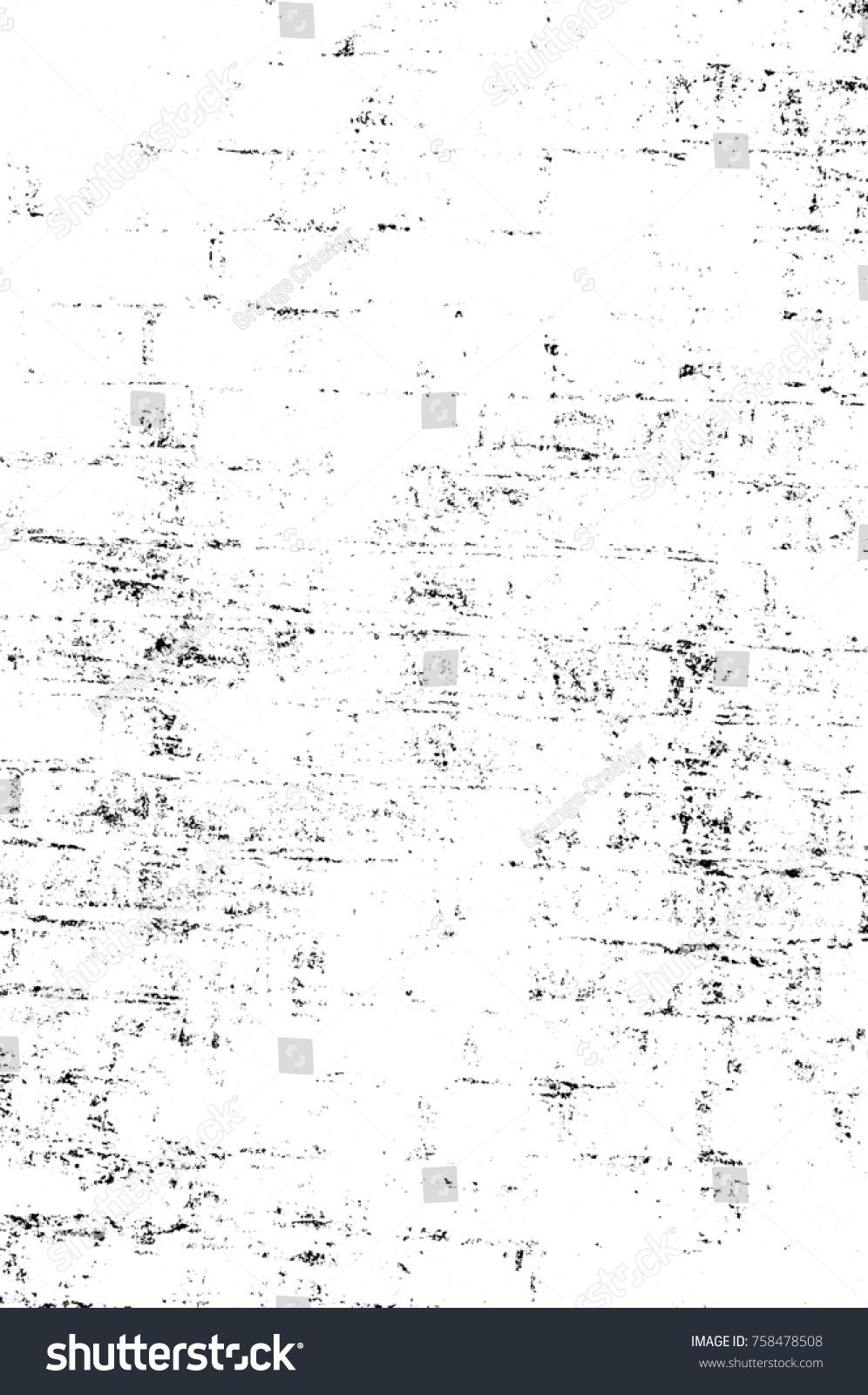 Grunge black and white seamless pattern. Monochrome abstract texture. Background of cracks, scuffs, chips, stains, ink spots, lines. Dark design background surface. Gray printing element #758478508