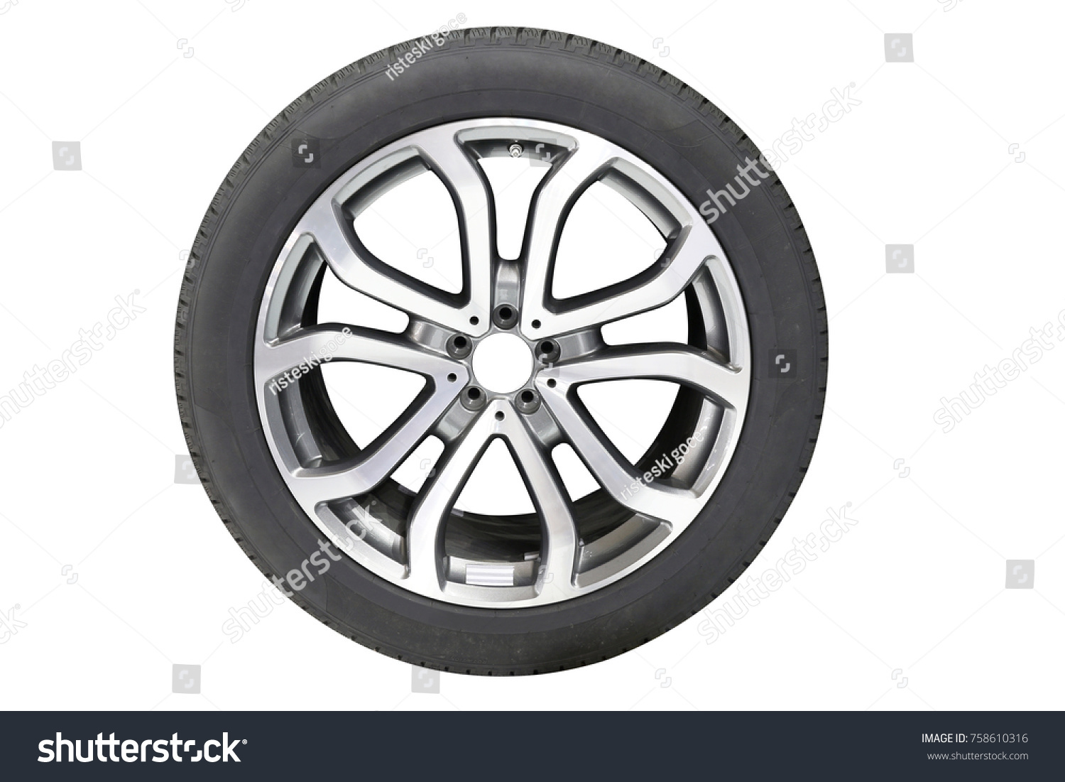 car tire isolated on white background #758610316