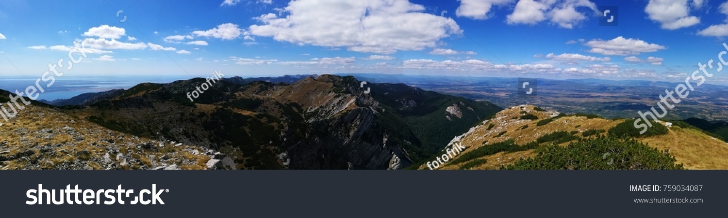 panorama from mountain top  #759034087