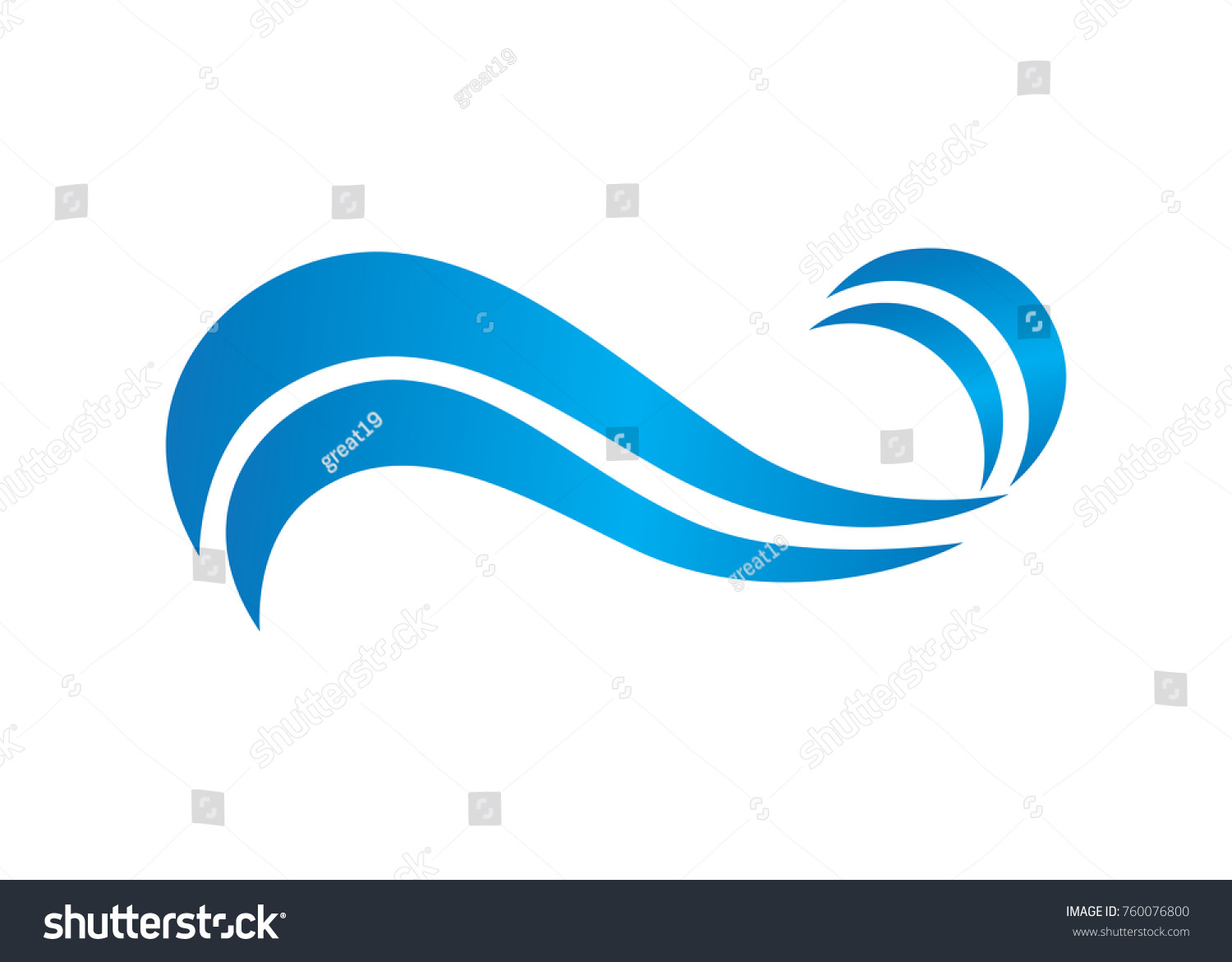 stream line wave ocean logo - Royalty Free Stock Vector 760076800 ...