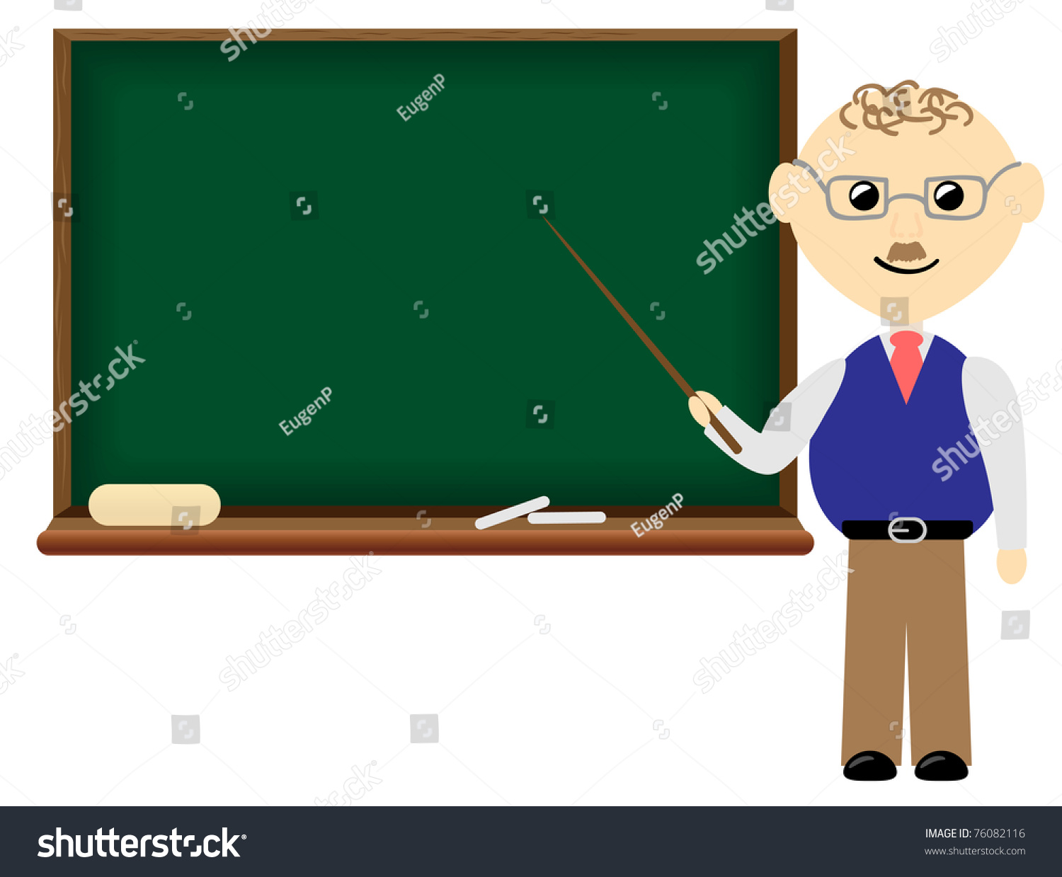 Teacher with blank board - Royalty Free Stock Vector 76082116 - Avopix.com