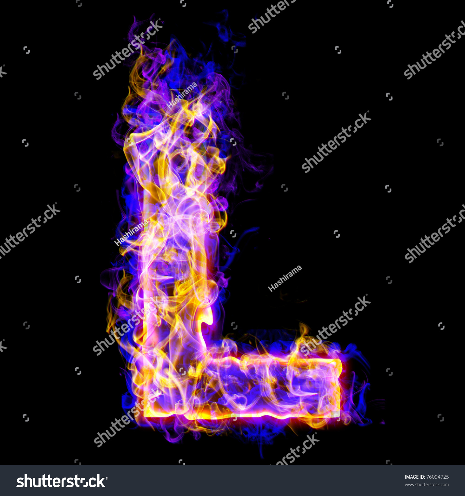 Fiery Font With Rose And Blue Letter L Royalty Free Stock Photo 76094725 Avopix Com