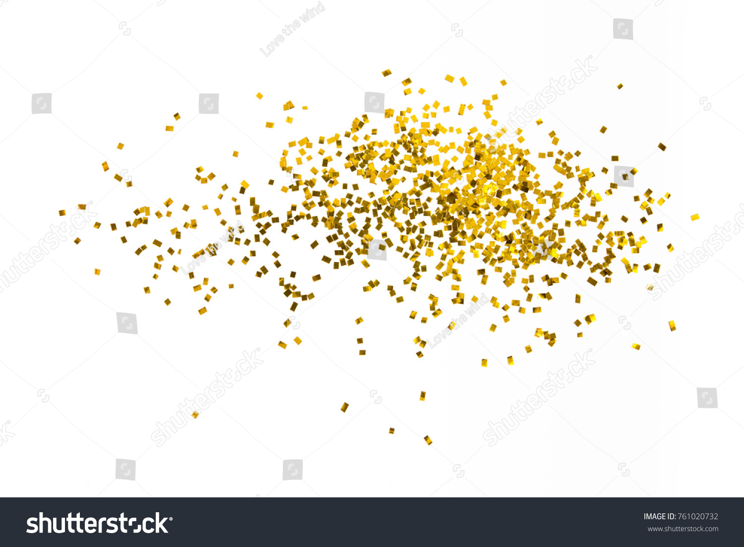 Gold glitter isolated on white background decoration party merry christmas happy new year backdrop design #761020732