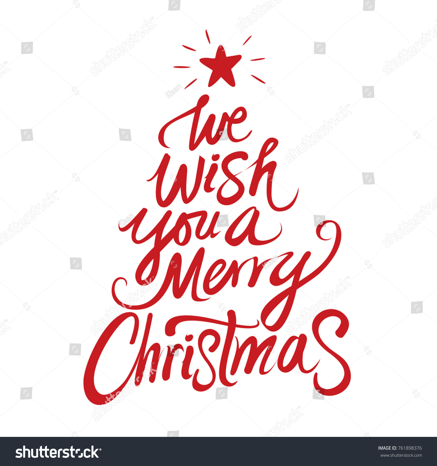 We Wish You A Merry Christmas Text Royalty Free Stock Vector 761898376 8197